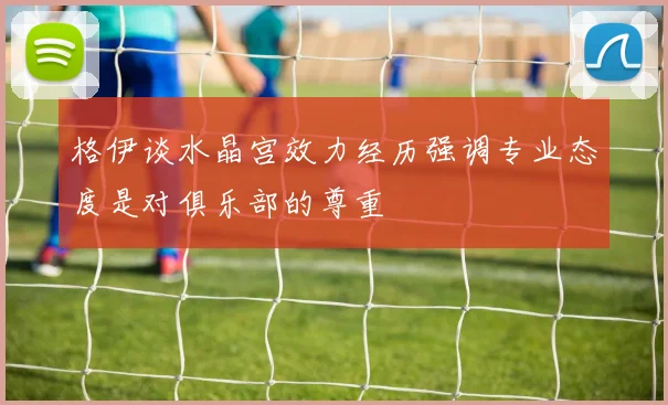 格伊谈水晶宫效力经历强调专业态度是对俱乐部的尊重